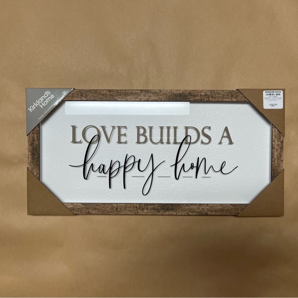 Love Builds A Happy Home Wall Art